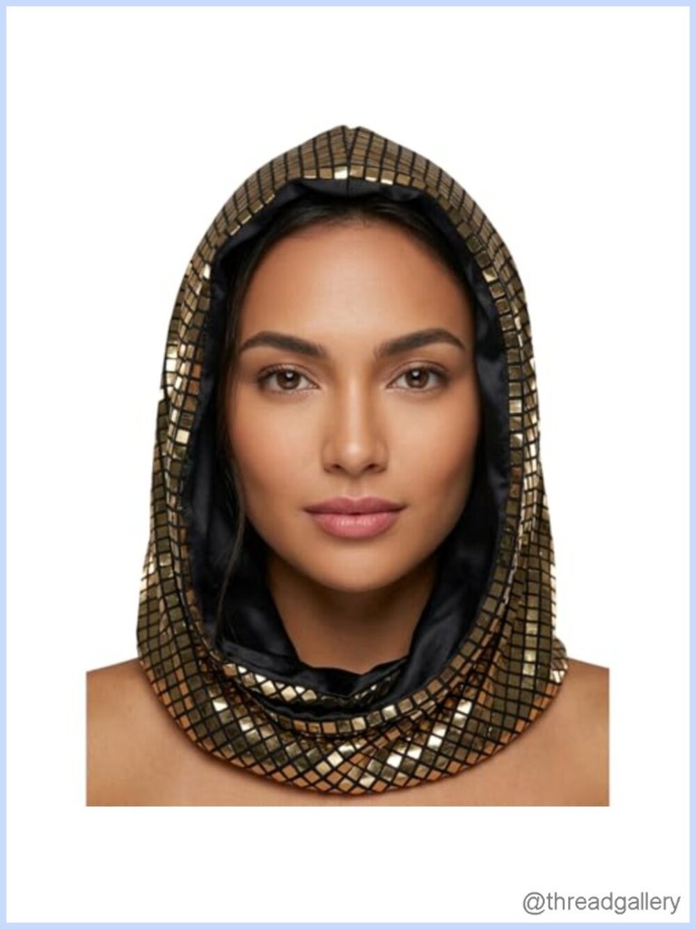 Lined Sequin Pashmina Scarf with Secret Zipper Pocket Rave Festival Winter